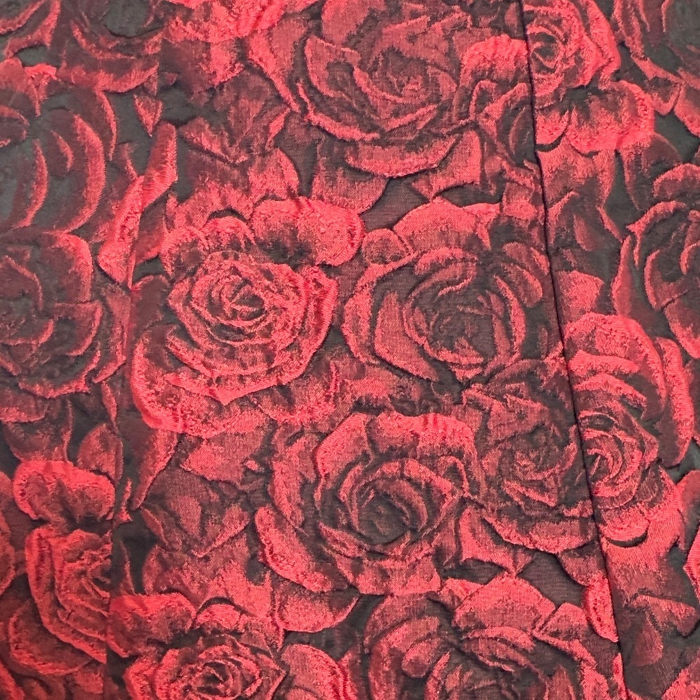 Betsey Johnson Black and Red Rose Mini Dress, A-line - Picture 3 of 11